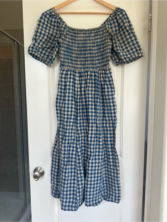 Boden Dresses & Skirts - Boden Blue and Cream Gingham Smocked Midi Dress